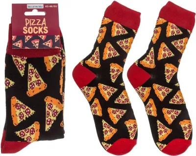 Obrázek produktu pro PIZZA ponožky - zábavný dárek pro fanoušky pizzy - velikost 42-46