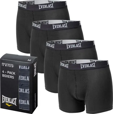 Produktbild von EVERLAST Herren Boxershorts 4er Pack aus Baumwolle - Black XXL