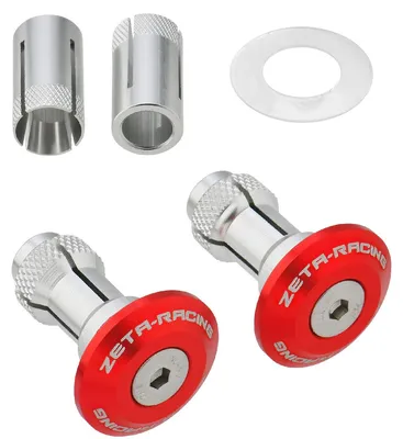 Zdjęcie produktu dla Zeta 29 Mm Ze48-7006 Zatyczka do kierownicy 2 sztuki Czerwona Czerwona Jeden rozmiar