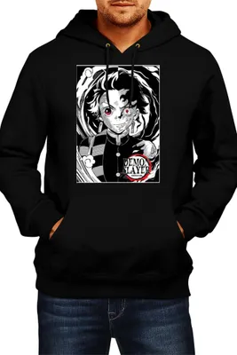 Immagine prodotto di Felpa con cappuccio da uomo Japan Animation Manga Anime Comics Demon Anime Slayer Tanjiro Kamado 04 Tanjiro, Man 2XL , Noir