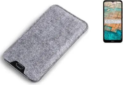Produktbild von K-S-Trade Filz Handyhülle kompatibel mit Nokia C20 Schutzhülle Filztasche Filz Tasche Case Sleeve Handy Hülle Filzhülle grau