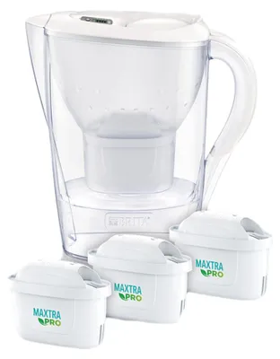 Produktbild von Wasserfilterkanne BRITA Marella Cool White, 2,4 l + 3 Wasserfilter BRITA Maxtra+