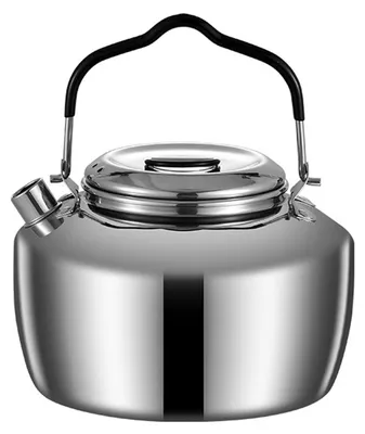 Produktbild von 1,5-Liter-Wasserkocher für den Herd, tragbare Teekanne aus Edelstahl 304, ideal für Camping, Picknick und Outdoor-Aktivitäten