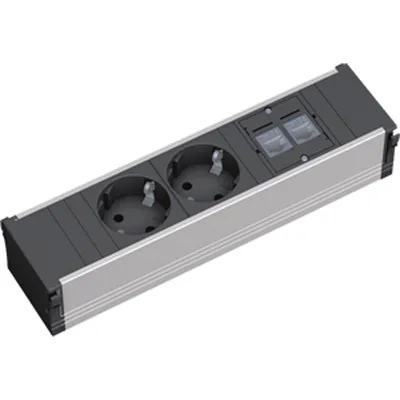 Produktbild von BACHMANN CONI 2x Schutzkontakt 2x CAT6 GST18