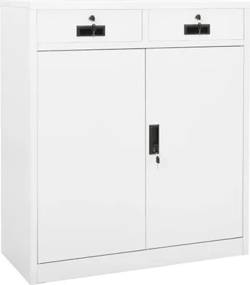 Produktbild von Büroschrank Weiß 90x40x102 cm Stahl