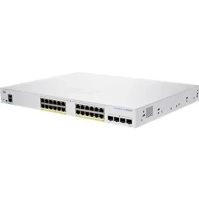Produktbild von Cisco CBS350-24P-4X-UK, Managed, L2/L3, Gigabit Ethernet (10/100/1000), Power over Ethernet (PoE), Rack-Einbau