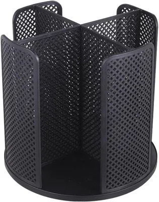 Immagine prodotto di Distributore di bicchieri in plastica a 4 scomparti con supporto girevole a 360 gradi, nero
