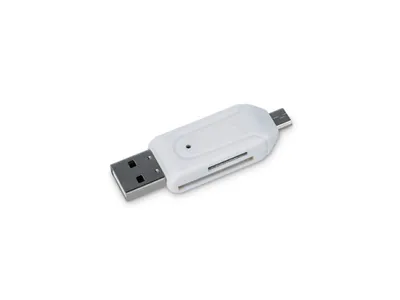 Obrázok produktu pre Čítačka kariet Forever OTG, microSD / SD USB + microUSB, biela