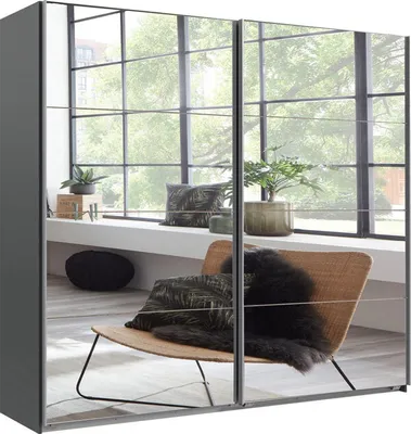 Immagine prodotto di Armadio ad ante scorrevoli England 225x65x208cm specchio bianco