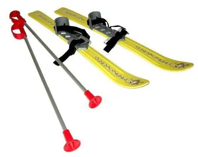 Obrázok produktu pre Posuvné lyže s palicami a viazaním Plastkonamber - 90 cm