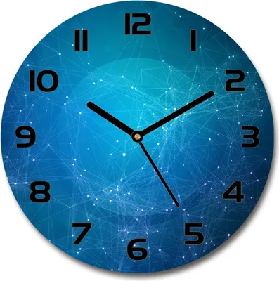 Produktbild von Wanduhr aus Glas 30fi Glasbild Glasuhr Gehärtetes Glas - schwarze-zeiger - Constellation