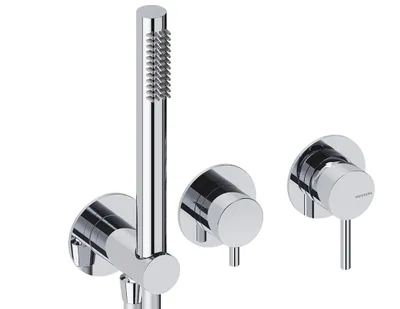 Produktbild von SANYCCES LOOP Unterputz 2-Wege- Duschbrausebatterie mit Umsteller, Handbrause & Brauseschlauch, chrom