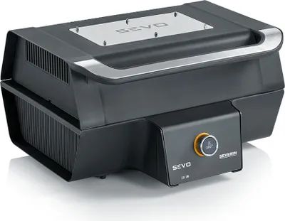 Produktbild von SEVERIN SEVO PG 8106 Elektrogrill mit Deckel, elektrischer Tischgrill mit schnellem Grillstart in 10 min bis 500 °C, Balkon Grill mit OLED-Display Elektrogrill Tischgrill Standgrill Grill Barbecue Grill