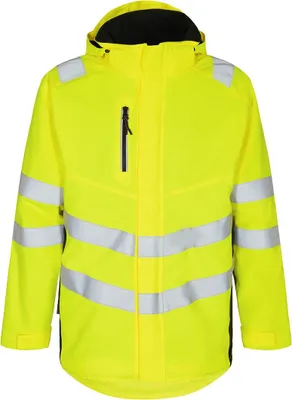 Produktbild von F. Engel Safety Shellparka, Gelb/Schwarz, Gr. 2XL