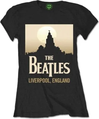 Immagine prodotto di The Beatles, Liverpool, Inghilterra. T-shirt da donna, colore nero