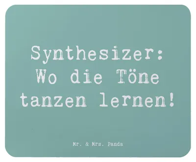 Produktbild von Mr. & Mrs. Panda Mauspad Spruch Synthesizer Tanz - Meeresbrise - Geschenk, Musik, Mousepad, computer, computermatte, Töne, Instrument, Lernen, Tanzen, Klänge, pc, Musiker