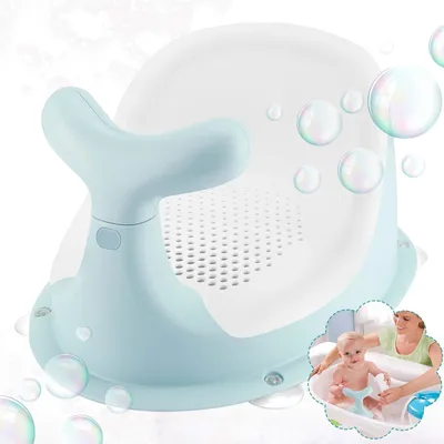 Productafbeelding van Babybadstoel, met ademend net en siliconenkussen, ergonomische rugleuning, geschikt voor baby's vanaf 6 maanden