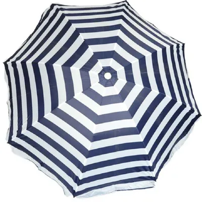 Produktbild von Sonnenschirm - blau/weis - gestreift - 120 cm - UV-Schutz