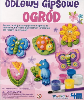 Zdjęcie produktu dla Odlewy gipsowe 3D ogród 4M figurki do malowania zestaw plastyczny 5+