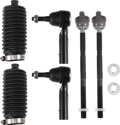 Produktbild von 6 Stück Auto Vordere Innen- und Außenlenkstangenenden mit Spurstangenmanschetten für Jeep Commander 2006-2010 für Jeep Grand Cherokee 2005-2010