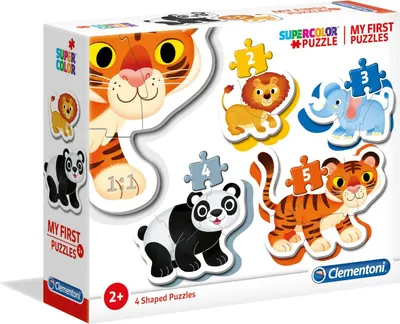 Obrázok produktu pre Clementoni - Puzzle Dzikie Zwierzęta - Moje Pierwsze Puzzle 3-6-9-12 elementów