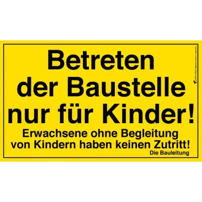 Produktbild von KIDS AT WORK Baustellenschild, 1Stück