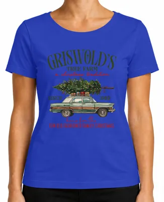Immagine prodotto di Maglietta da donna Griswold's Tree Farm Christmas Present Clark Griswold, blu, XL