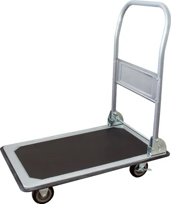 A studio shot of a hand truck on a white background.