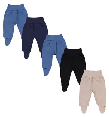 Produktbild von TupTam Baby Unisex Hose mit Fuß Bunte 5er Pack, Farbe: Junge 2, Größe: 56