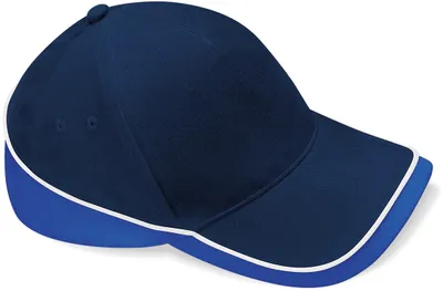 Produktbild von Beechfield B171 | Teamwear Competition Cap / Kappe / Mütze / Hut - Farbe: French Navy/Bright Royal/White - Größe: One Size