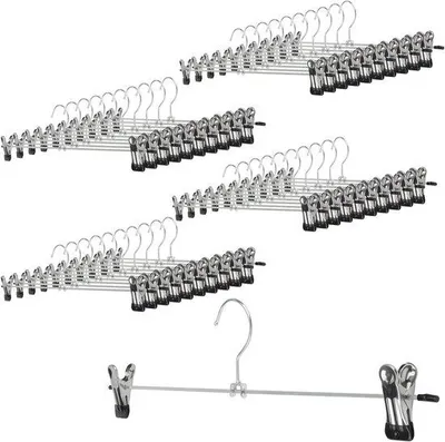 Image de Lot de 45 cintres, peu encombrant, 285 x 5 x 10 cm, pour pantalons et jupes