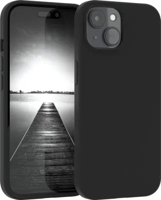 Produktbild von EAZY CASE Silikonhülle für Apple iPhone 15 Silikon Backcover Schutz in Schwarz
