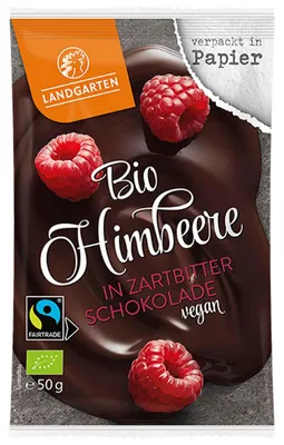 Zdjęcie produktu dla Landgarten Himbeere in Zartbitter-Schokolade 1 Beutel