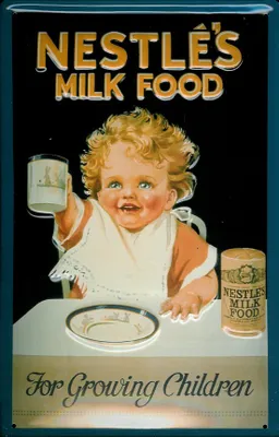 Produktbild von Blechschild Nestle Milk Food Milch Kleinkind Schild Werbeschild