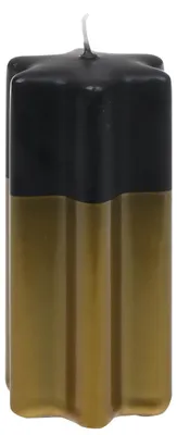 Produktbild von Sternkerze "CHRISTINE" Schwarz/Gold 110/57 mm