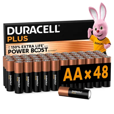 Duracell AA Alkaline Batterien 1,5 V mit Powerboost Technologie, langanhaltende Leistung und bis zu