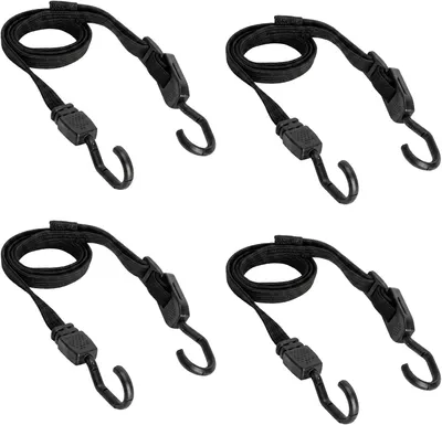 Imagen del producto de Correas elásticas con ganchos, de 120 cm, paquete de 4 unidades, ajustables, para equipaje