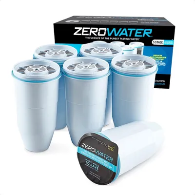 6 Wasserfilter-Ersatzfilter, 5-Stufen-System, Weiß