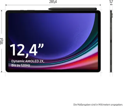 Produktbild von SAMSUNG SM-X816BZAAEUB  Galaxy Tab S9+ 5G 31,50cm 12,4Zoll 12GB 256GB Graphite