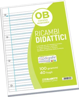 Produktbild von Blasetti 7432 Notizbuch A4 40 Blätter Grün, Hellblau, Weiß