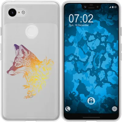 Produktbild von PhoneNatic Case kompatibel mit Google Pixel 3 XL Silikon-Hülle Floral Fuchs M1-3
