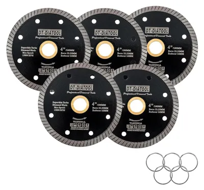 Productafbeelding van Diamantzaagblad, 5 stuks, 105 mm, extra dun, voor tegels, marmer, graniet