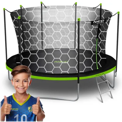 Immagine prodotto di Trampolino da giardino 14ft/435cm con rete interna e scala Neo-Sport