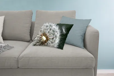 Produktbild von MuchoWow® Zierkissen Sofakissen Wohnzimmer Dekokissen 60x40 cm Löwenzahnsamen verweht - Kopfkissen - Polster mit Foto