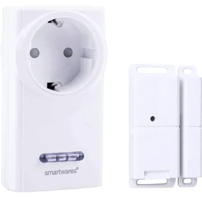 Produktbild von Smartwares 10.043.95 Funksteckdose mit Magnetkontakt SH5-SET-KHC, Kabellos, Weiß, 3600 W, Wand, 433.92 MHz, Drinnen
