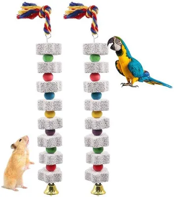 Produktbild von Vogelkauwspeeltjes Set, groß, für Parkieten, Hamster