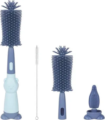 Immagine prodotto di Spazzola 3 in 1 per biberon - Questa spazzola per biberon e neonati mantiene tutto pulito