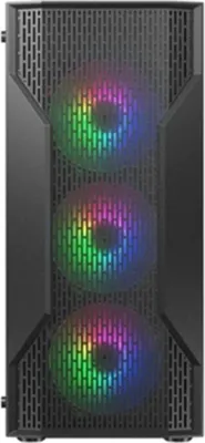 Produktbild von Cougar MX110 RGB PC-Gehäuse, schwarz, Mid-Tower, gehärtetes Glas, 4 Lüfter