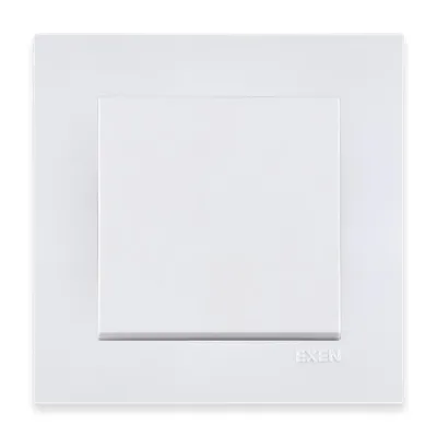 Image de Interrupteur d'escalier simple, interrupteur encastré, blanc + cadre blanc, EXEN