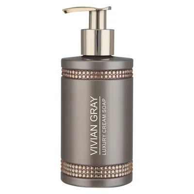 Produktbild von VIVIAN GRAY 4160 Seifenspender mit Creme-Seife Crystals, Vanille, Jasmin, Orangenblüte & Mairose, braun (250 ml)